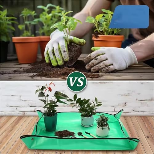 Gardening Mat PE Transplanting Waterproof Square Plants Potting Tray Washable Thicken Foldable Garden Accessories for Indoor Plant Repotting(75cmX100cm) - Image 5