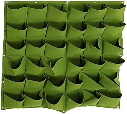Hengwei Vertical Hanging Wall Planter with 36 Roomy Pockets for Herbs Or Flowers. Great Addition to Your Outdoor Garden and Patio Areas. (36 Pocket, Green) by eleELEOPTION