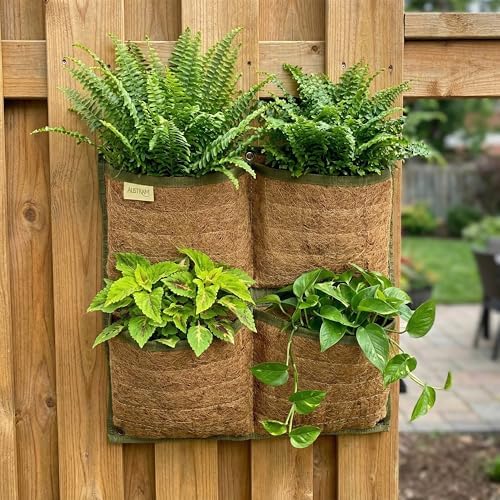 Vertical Garden Planter, 4 Pocket, Vertical Planter, wall planters for Outdoor Plants, Plant wall, Hanging planters for Indoor Plants, for Herbs, Patio Decor, Balcony Decor, Indoor Garden - Image 7
