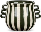 Ceramic Planter Pot Modern Striped Triple Handle Flower Pot No Drainage - Image 6