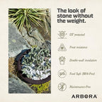 ARBORA 21" Santorini Bowl Planter - Lightweight Polyresin Outdoor Plant Pot - Image 5