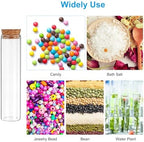 PATIKIL 55ml Test Tubes, 24pcs 4.33x1.18 Glass Clear Flat Bottom Test Tube Containers with Cork Stopper for Bead Party Candy Bath Salt Storage Scientific Experiment Plant Propagation - Image 6