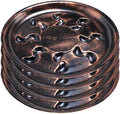 4 Pack 14 inch Metallic Bronze Plastic Plant Saucer by ZzpYXIA