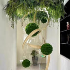 Artificial Moss Balls, Simulation Green Plants Ball, Handmade Sphere Moss Hanging Balls for Home Garden Decors Party Wedding Display (Color : Green, Size : Diameter: 50cm/19.68in) - Image 6