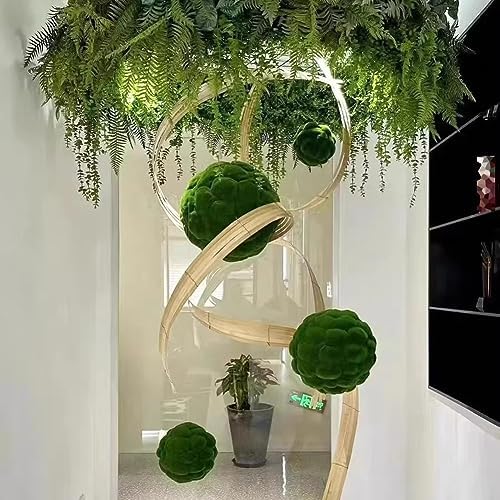 Artificial Moss Balls, Simulation Green Plants Ball, Handmade Sphere Moss Hanging Balls for Home Garden Decors Party Wedding Display (Color : Green, Size : Diameter: 40cm/15.74in) - Image 6