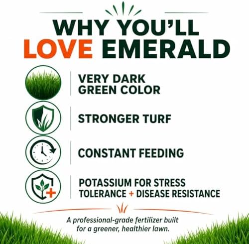 10-0-20 Emerald Lawn Fertilizer 18lbs - Slow-Release Nitrogen, Iron, & Micronutrients - Dark Green Lawn for Tall Fescue, St. Augustine, Zoysia, Centipede - Image 5