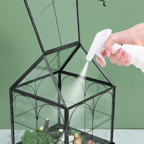 HighFree Glass Terrarium with Metal Tray, Glass Greenhouse Terrarium Kit - Image 5