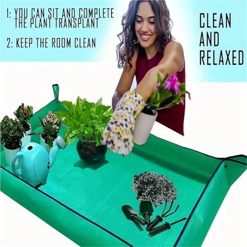 Repotting Mat Gardening Mat Soil Changing Mat Waterproof Thickened Succulent Potting Operation Flower Mat Gardening Tools Supplies(50x50cm) - Image 4