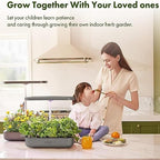 Hydroponics Growing System, 12 Pods Indoor Herb Garden Kit w/Full-Spectrum 36W Grow Light, Indoor Herb Garden Automatic Timer, Height Adjustable 3.5L Water Tank, Gifts for Men Women (Grey) - Image 6