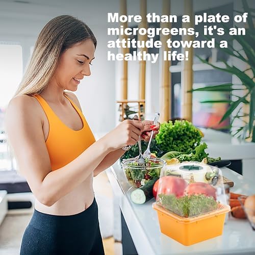 Microgreen Growing Trays, 5" x 5" Sprouting Tray with Humidity Dome, 1.2 mm Small Mesh Holes, BPA Free, Sprouter Kit for Growing Mirco Seeds, Like Broccoli, Alfalfa, Radish, Clover - 6 Pack | Colorful - Image 6
