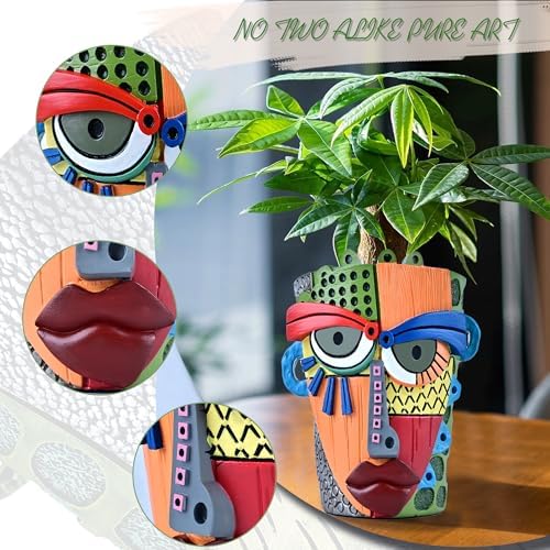 Midogaigai Abstract Face Planter Pots for Indoor Plants & Flowers Deco Gift - Image 3