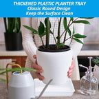 PATIKIL Plant Saucer Tray, 10 Pack 10 Inch Plastic Square Plant Saucer Flower Planter Drip Tray for Indoors Outdoors Patio Balcony, White - Image 3