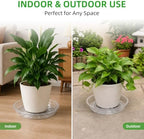 TITE 5 Pack Clear Plant Saucer Heavy Duty Sturdy Drip Trays for Indoor and Outdoor Plants - Image 3