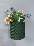 Modern Wall Planter for Indoor Plants (Marbel Red, Medium) - Image 2