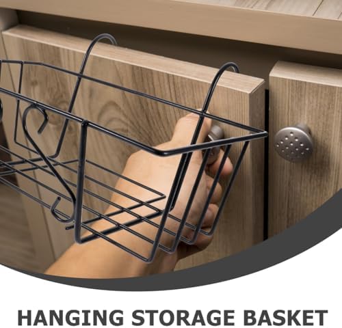 Cabilock 2Pcs Balcony Hanging Railing Planter Basket Flower Pot Holder Plant Iron Racks Fence Metal Potted Stand Mounted Rectangular Plant Baskets Shelf for Fence - Image 6