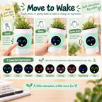 Self-Watering Desk Planter with 9 Expressions, Interactive Indoor Plant Pot - Image 5