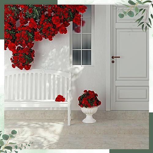 Zhehao 4 Pcs Plastic Urn Planters 12 x 10 Inch Urn Planters for Outdoor - Image 4