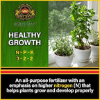 Royal Gold Crown Jewels Organic Grow 3-2-2 Dry Soluble Fertilizer, 5 lbs - Best for Improving Soil Before Planting, Encouraging Vigorous Growth and Plant Feeding - Image 4