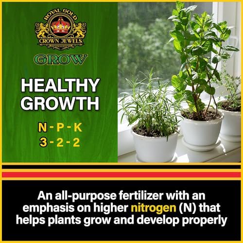 Royal Gold Crown Jewels Organic Grow 3-2-2 Dry Soluble Fertilizer, 10 lbs - Best for Improving Soil Before Planting, Encouraging Vigorous Growth and Plant Feeding - Image 4