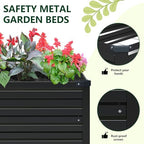 Vengarus 2PCS 8x4x1ft Galvanized Raised Garden Beds Kit,Planter Box Black - Image 3