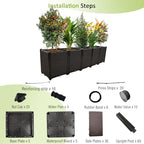 Large Planters for Outdoor Plants Rectangular Raised Garden Bed Elevated Planter Boxes Patio Balcony Deck for Planting Flowers, Vegetables, Tomatoes, and Herbs - Image 6