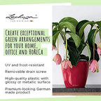 Lechuza Classico LS 43 Charcoal Metallic, Self-Watering Round Planter, D16.9 H15.7 in - Image 5