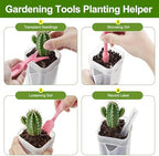 HITOSTAR 12 Pack 4 Inch Mini Clear Self Watering Pots for Indoor Plants, Small Plastic Planters with Drainage, Hydroponic Nursery Propagation Cups, for African Violet Alocasia Pot (4 Inch, 12Pack) - Image 7