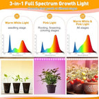 Meonum Indoor Greenhouse with Grow Lights, 6 Tier Metal Plant Shelf with Cover (30" x 13.8" x 70.8"), 5 Pack Full Spectrum Growing Lamps for Seed Starting, Grow Rack with Timer, Thermometer, pH Meter - Image 4