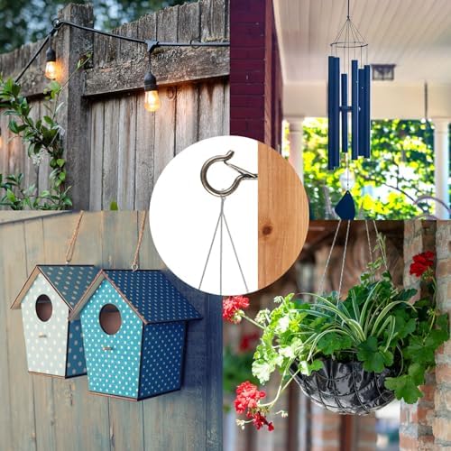 50 PCS Screw Hooks for Outdoor String Lights, Q Hangers String Light Hooks - Image 3