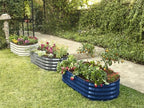 Plant & Plot Galvanized Raised Garden Beds Outdoor // 4×2×1 ft (2-Pack) Planter Raised Beds for Gardening, Vegetables, Flowers // Large Metal Garden Box // Patented Tool-Free Design (Navy) - Image 6