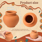 6 Pcs 3.5 Inch Belly Terracotta Pots Mexican Rustic Clay Planter - Image 2