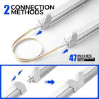 Barrina T5 LED Shop Light, 8FT, 5000LM, 6500K, 45W (10 Pack), Linkable - Image 3