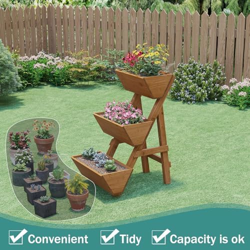Small Raised Garden Bed, 3 Tier Vertical Garden Planter for Indoor & Outdoor, Raised Planter Box with Legs - Image 6
