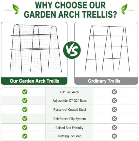 63x63 Cucumber Trellis for Raised Garden Bed, Black - Image 2