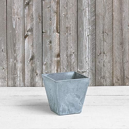 Novelty ArtStone 35100 Ella Square Planter, 10-Inch, Grey - Image 2
