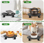 3 Packs Metal Plant Caddy with Wheels 12" Large Rolling Plant Stands Wheeled Plant Dolly Heavy-Duty Flower Pot Roller Base Movers, Black - Image 7