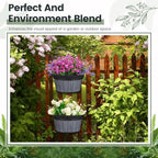Layhit 6 Pcs Wall Hanging Planters, 10 Inches, Black - Image 5