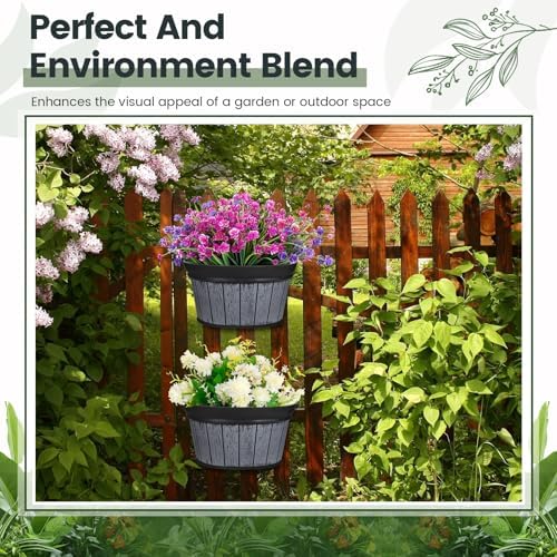 Layhit 6 Pcs Wall Hanging Planters, 10 Inches, Black - Image 5