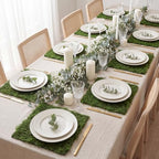 12 Artificial Moss Mat Roll for Wonderland Party, 11.8 x 11.8 Inch, Green - Image 3