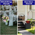 Ashman Shepherd's Hooks 35 Inch (20 Per Pack), Black, Made of Premium Metal for Hanging Solar Lights, Bird Feeders, Mason Jars, Christmas Lights, Lanterns, Garden Stakes and Wedding Décor. - Image 3