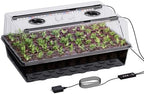 Patigrow 60-Cell Self-Watering Seed Starter Tray with Grow Light, Seed Starter Kit with 4.07” Humidity Dome, Indoor Seedling Starter Tray, Seed Starting Trays for Plant Germination, Seeds Growing by Patigrow