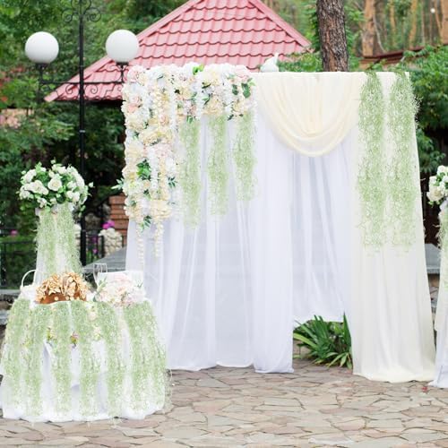 Cindeer 15 Pcs Spanish Moss Hanging Strands,33 Inch, 43 Inch,Light Green - Image 3