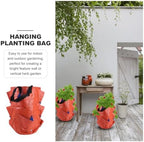 1pc Wall Hanging Plant Grow Bag Multi-Pockets Nursery Planter for Gardening Pe Aerial Strawberry Container Orange - Image 7