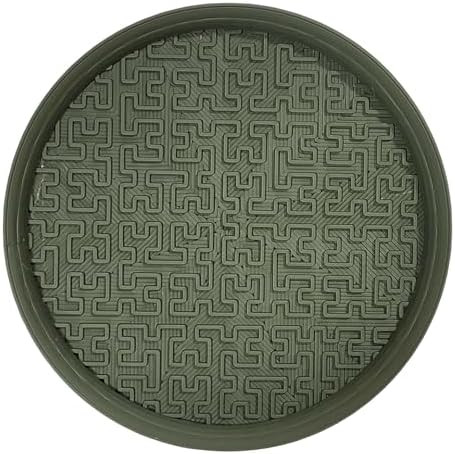 happimess Drew Plant Saucer 3D Printed Geometric Indoor 8.4", Olive - Image 4