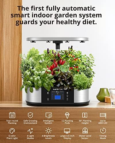 WiFi 12 Pods Hydroponics Growing System Indoor Garden with APP Controll and 3 Planting Modes, Up to 30", 48w 120 LED Light, Automatic Water-Adding, Fertilization, Timer, Silent Pump, GS1 Max - Image 2