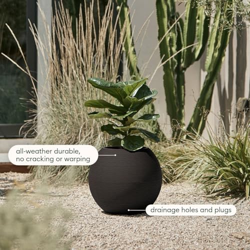 Veradek Strata Series Sphere Planter - Round Outdoor Planter - Image 4