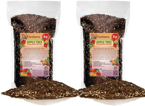GARDENERA Premium Apple Potting Soil Mix - Perfect Balance of Nutrients, Drainage, and Aeration for Thriving Apple Trees - 10 QUARTS by Gardenera