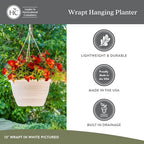 The HC Companies Wrapt Hanging Planter, 13 Inch, Black, 2-Pack - Image 4