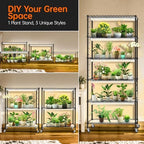 Bstrip DIY Plant Shelf with Grow Light, Adjustable, 29.5x13.8x70.9in - Image 5