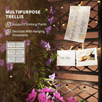 Outsunny Raised Garden Bed with Trellis, Wicker Storage Planter, Black - Image 4
